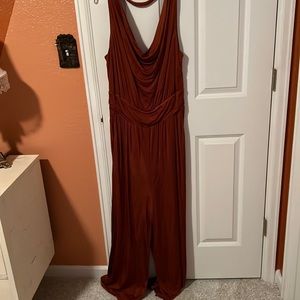 Maeve - rust COMFORTABLE jumpsuit w/pockets